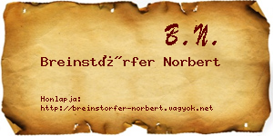 Breinstörfer Norbert névjegykártya